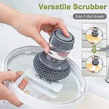 Liquid adding pot washing brush